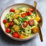 Zucchini Noodles with Cherry Tomatoes and Basil