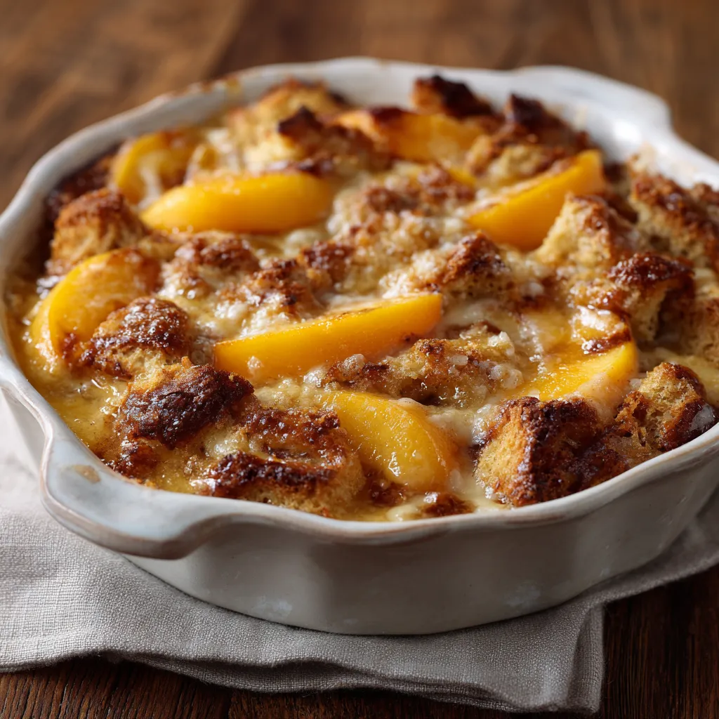 bread pudding recipe with peaches