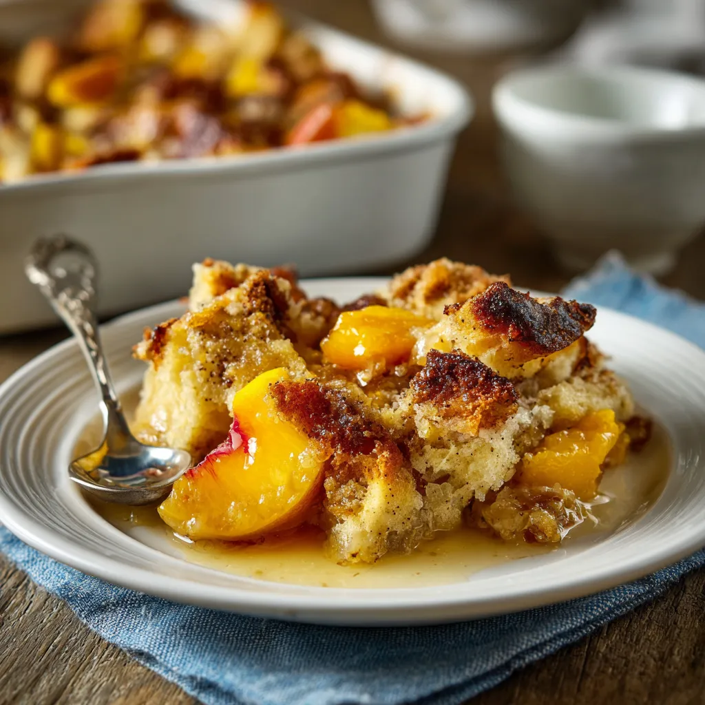 bread pudding recipe with peaches